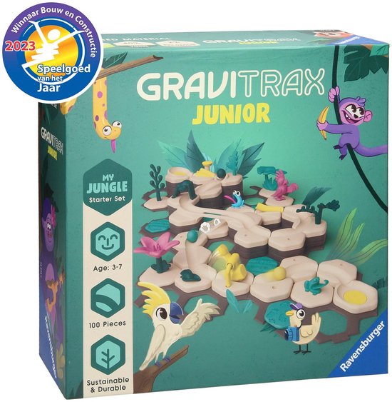 Ravensburger GraviTrax Junior Set Extension Jungle – 33 Pièces – Circuit De Billes 3 Ans+ – Modulable, éducatif