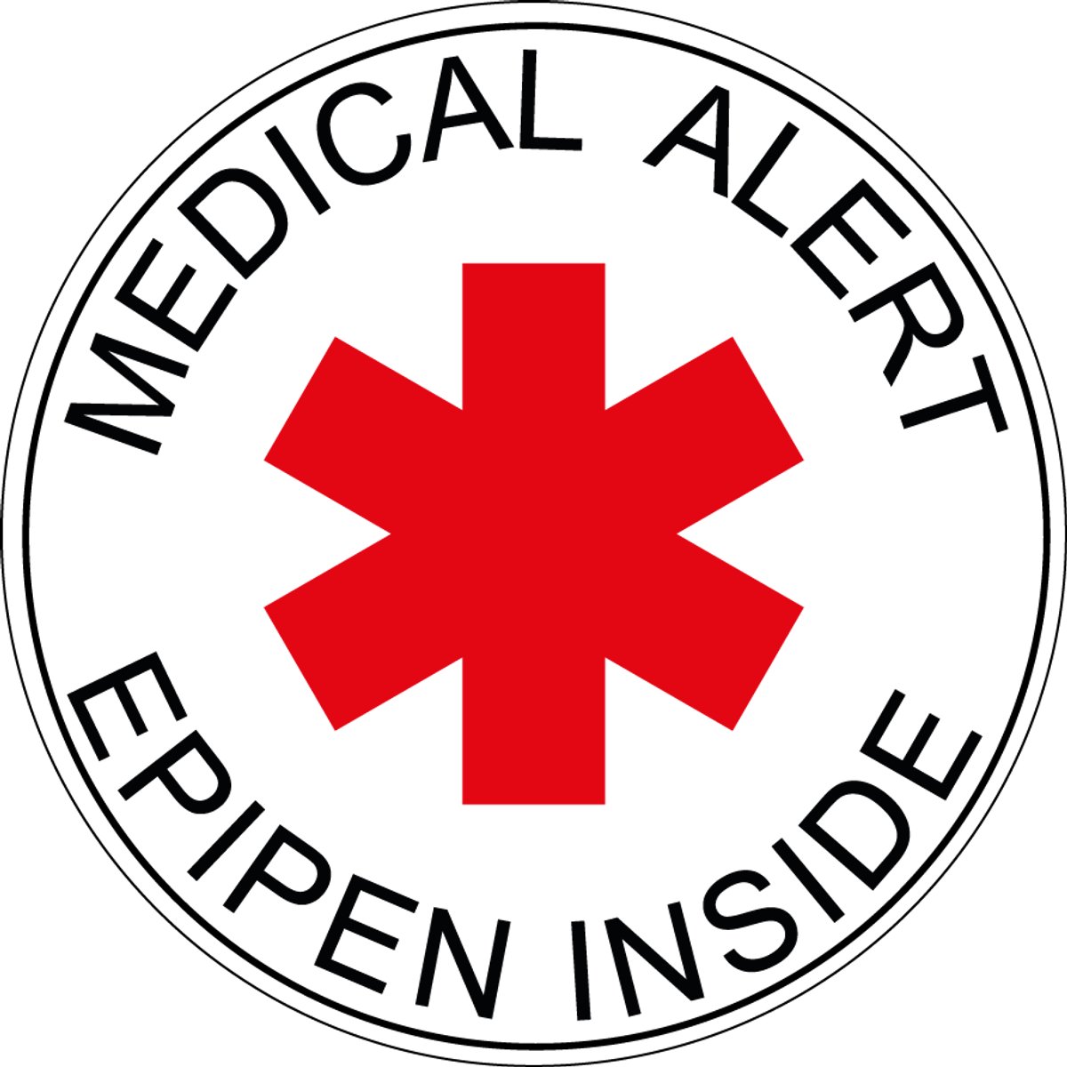 Epipen sticker 150 mm