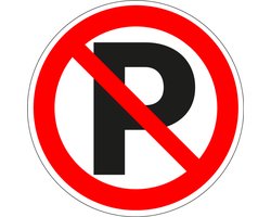 Parkeren verboden sticker 200 mm