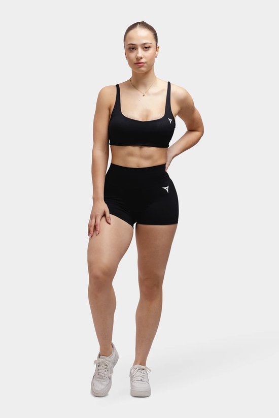 Breaking Limits Sport Short Dames - High Waist - Bum Scrunch - Zweetafvoerend - Squatproof - Zwart - Maat S van Merkloos — afbeelding 4