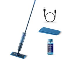 Philips OneUp Elektrische Dweil 3000 series XV3101/11 - 1 extra dweildoek - Dweilsysteem - Vloerreiniger - Vuil water opzuigen - 1 stand - 50min dweilen - Geen emmer nodig - Extra dweildoek