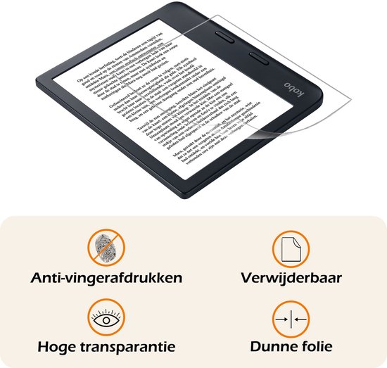 Screenprotector - Folie Geschikt voor Kobo Libra 2 Screenprotector Bescherm Folie Screen Protector Folie Telefoon - 3 PACK van Merkloos — afbeelding 3