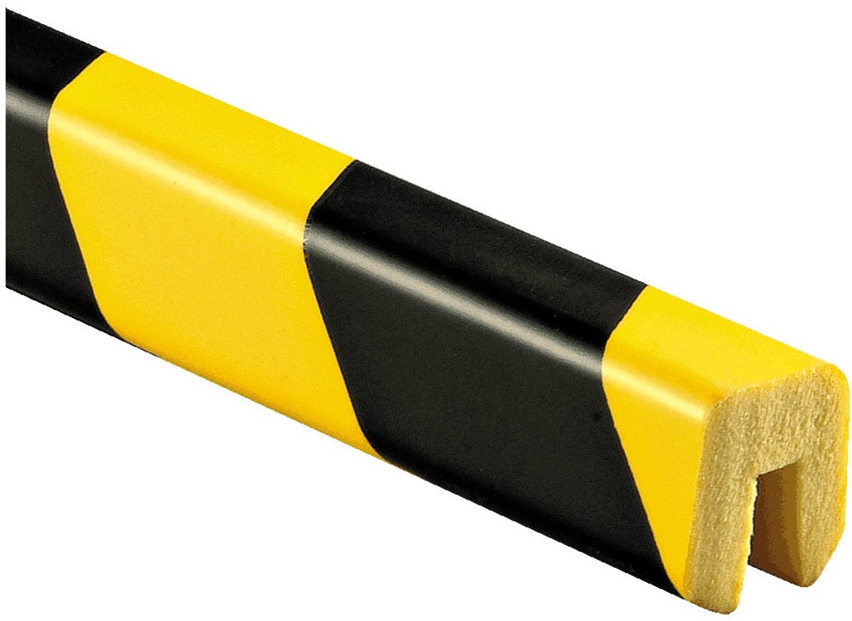 Knuffi stootrand type G kantprofiel lengte 5 m Geel, zwart