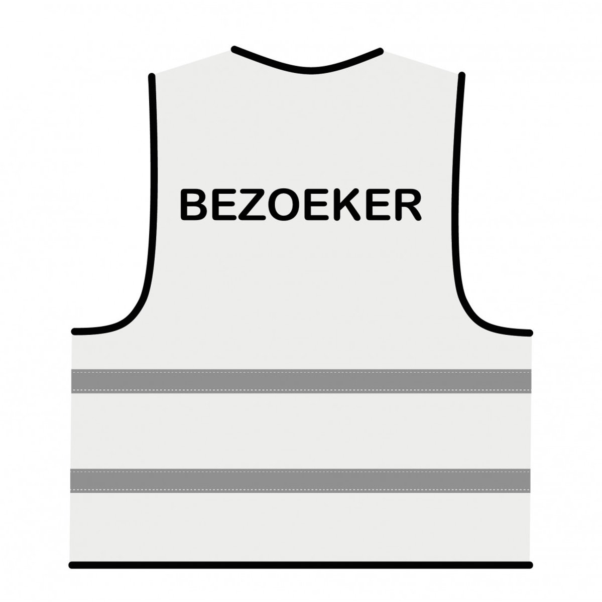 Bezoeker hesje wit