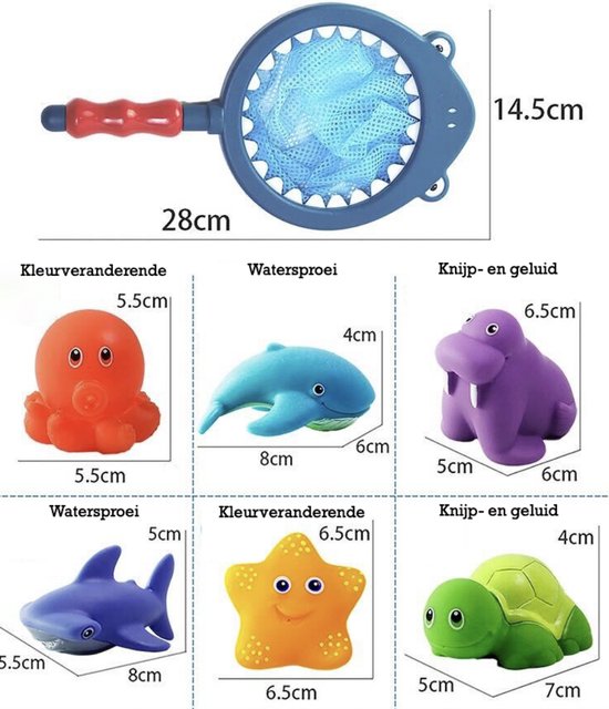 KYDDOI Badspeelgoed - Visspeelgoed - Temperatuurgevoelige kleurveranderende speeltjes - 7 stuks - Baby Cadeau - Baby Speelgoed - Peuter Speelgoed van KYDDOI — afbeelding 3
