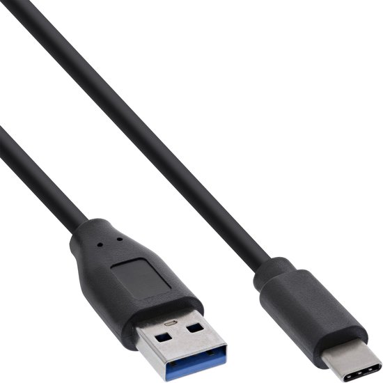 USB-A naar USB-C Kabel - USB 3.2 Gen 1 - 0,5 meter - Zwart