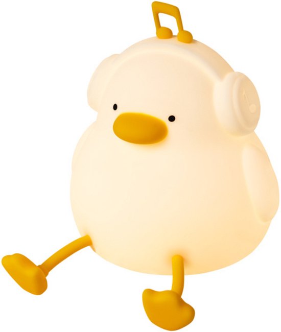 Kinder Nachtlampje Eend - Nachtlampje Baby - Met aanraaksensor- Veilig voor kinderen - USB Oplaadbaar - Dimbaar - LED - Slaap Maatjes