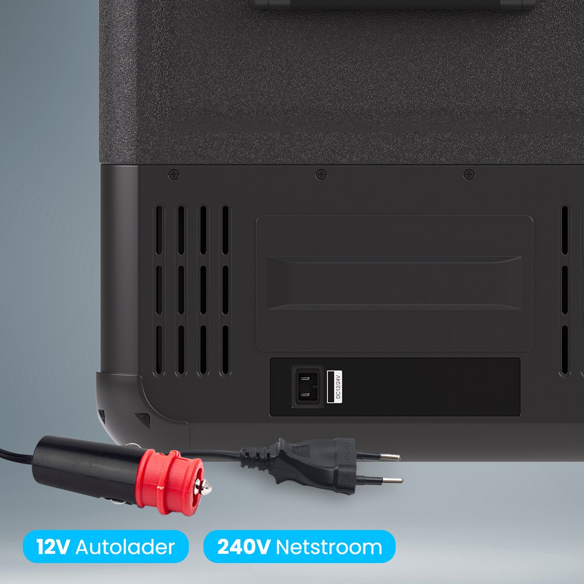 Auronic Elektrische Koelbox - Compressor - Twee Zones - 12V 230 Volt - Camping Koelkast - Auto - Vriezen en Koelen - 45L - Frigobox - Zwart/Grijs — afbeelding 7