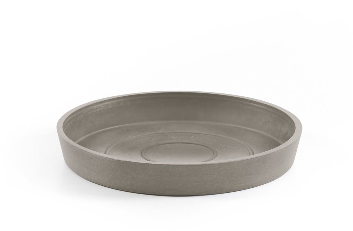 Ecopots Saucer Round - Taupe - Ø15 x H2,5 cm - Ronde taupe onderschotel met waterreservoir