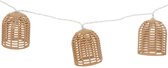 Bol.com Atmosphera Solar tuin lantaarns lichtsnoer - naturel - rotan kunststof - 335 cm - buiten - Led licht aanbieding