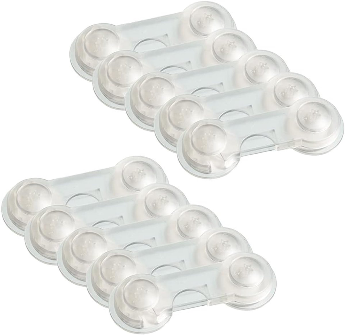 Image of 10 stuks Deurbeveiliging voor Baby's - Kinderslot, Ladebeveiliging en Deurgrendel, Transparant