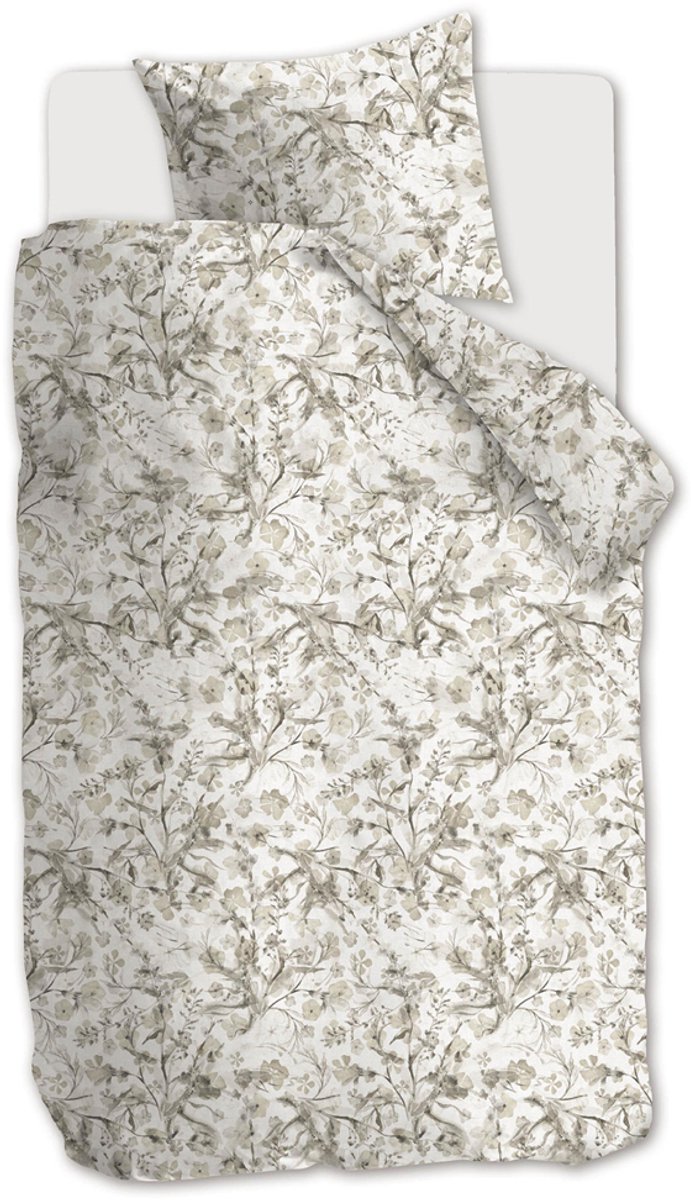 Riviera Maison Blushing Blooms dekbedovertrek - Eenpersoons - 140x200/220 - Zand