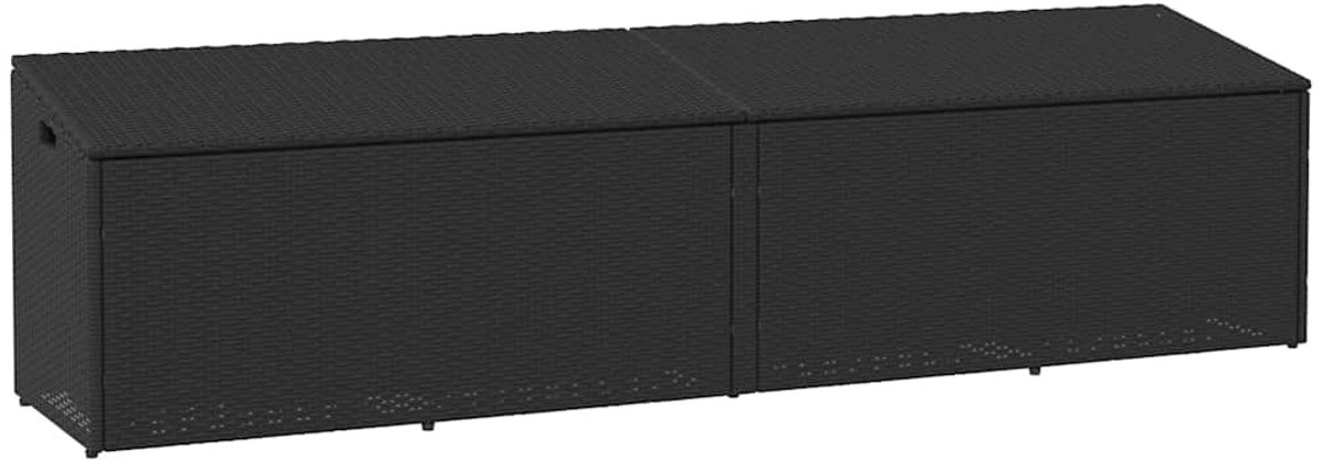 vidaXL - Tuinbox - 220x50x58 - cm - poly - rattan - zwart
