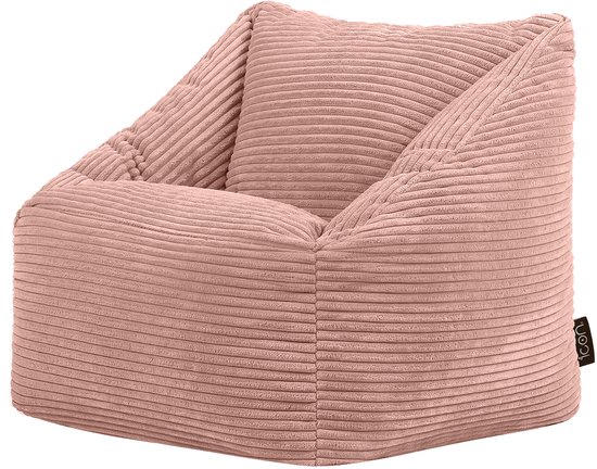 icon "Morgan" Corduroy Kinderzitzakken, Roze, Zitzakstoel, Zitzak Kind met Vulling, Woonkamerzitzakken