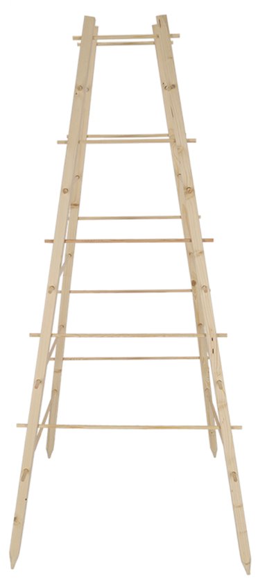 Pyramide trellis als plantensteun voor tomaten en komkommers