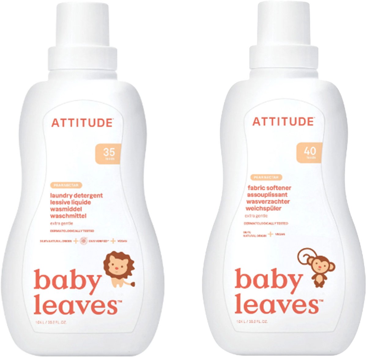 ATTITUDE Wasmiddel & Wasverzachter Pear Nectar Bundel ECO - duurzaam