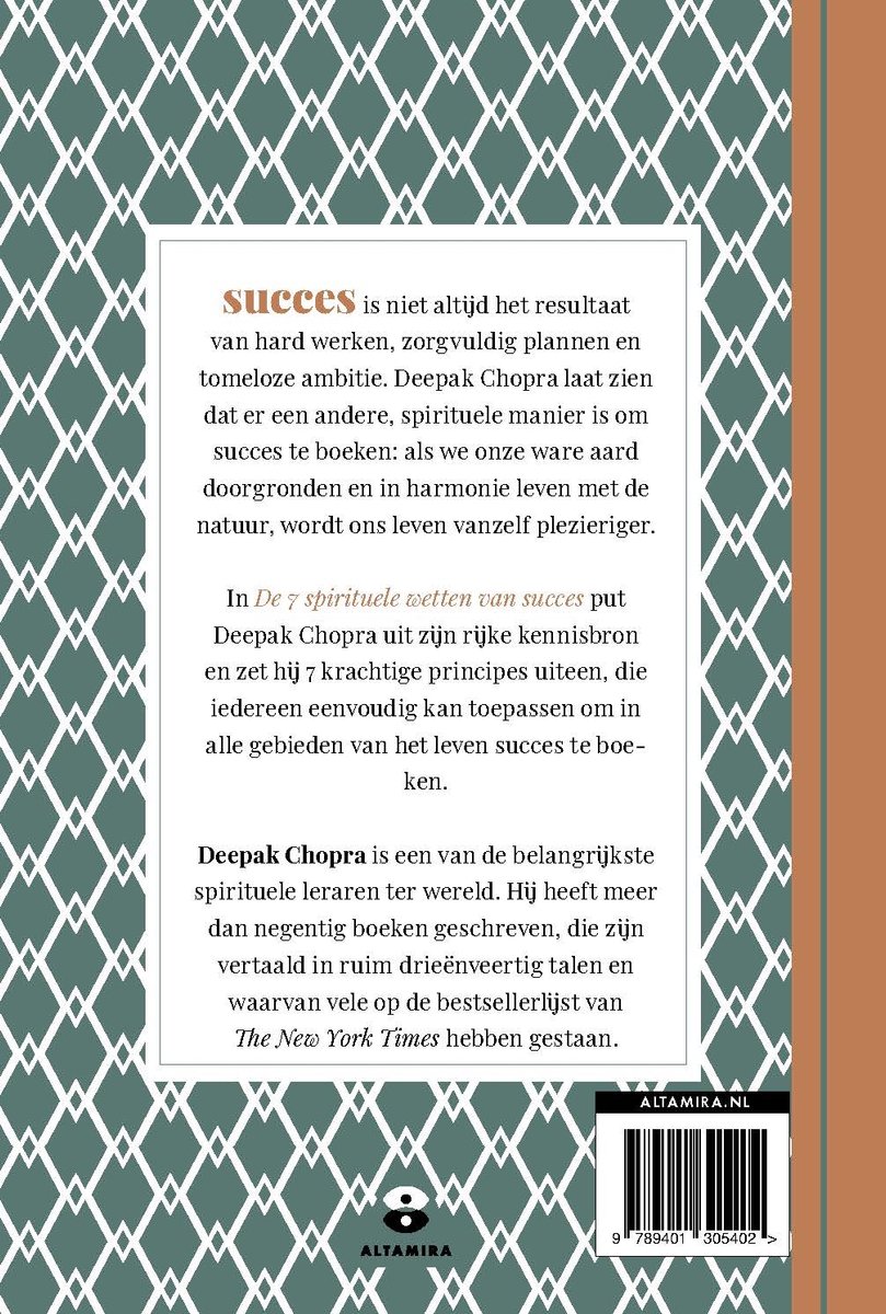 De 7 spirituele wetten van succes - back cover
