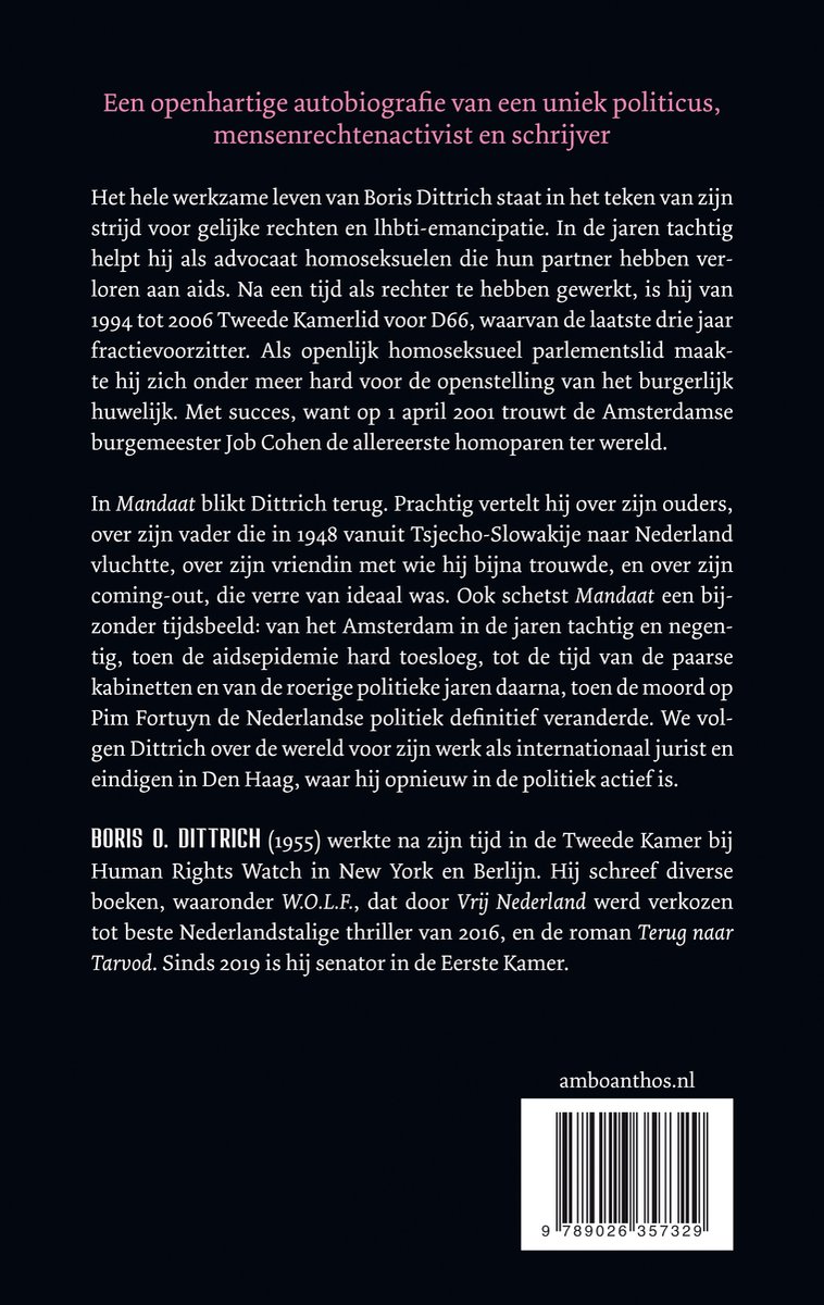 Mandaat - back cover