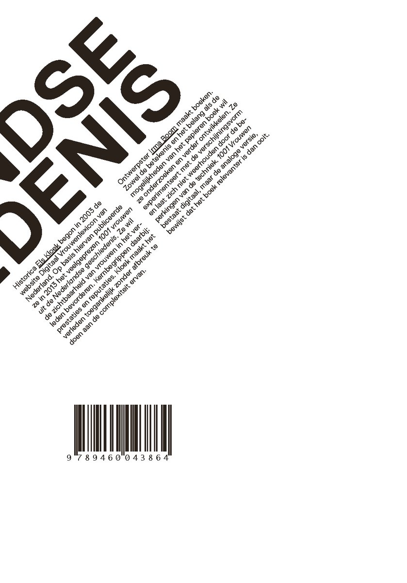 1001 vrouwen in de 20ste eeuw - back cover