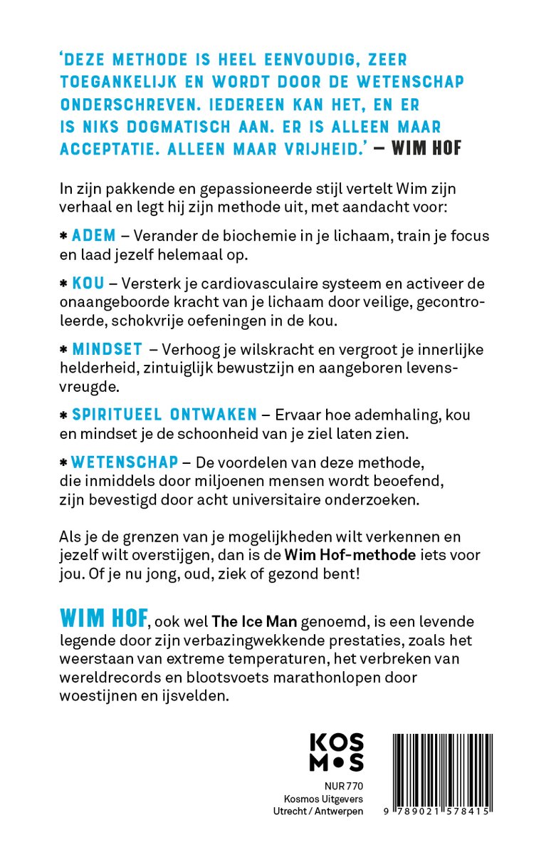 De Wim Hof methode - back cover