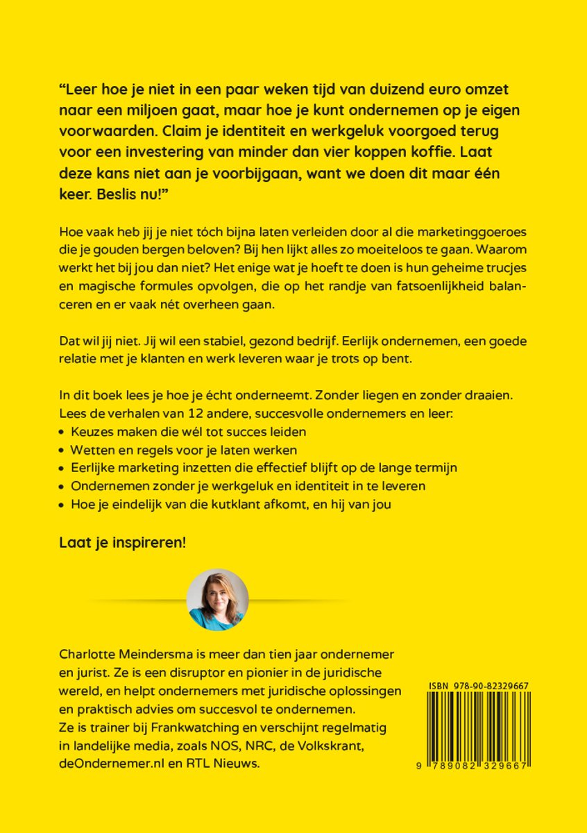 Écht ondernemen - back cover