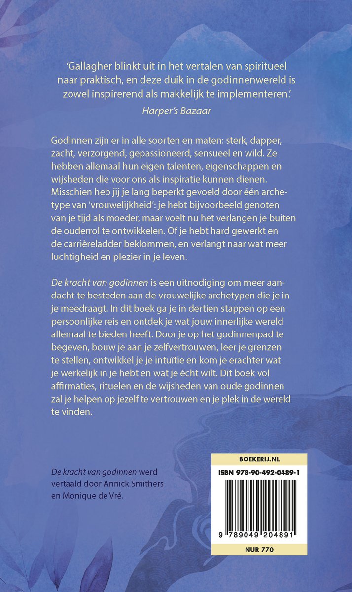 De kracht van godinnen - back cover