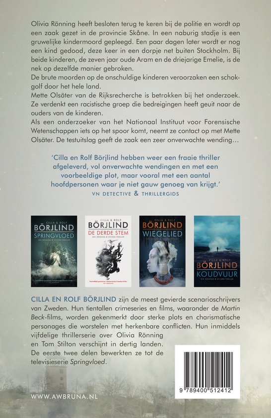 Achterkant van een boek met informatie over de auteurs en hun boeken.