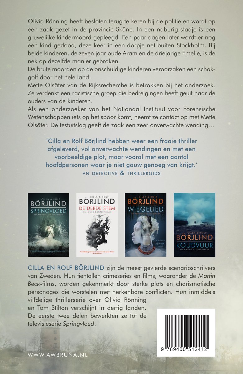 Achterkant van een boek met informatie over de auteurs en hun boeken.