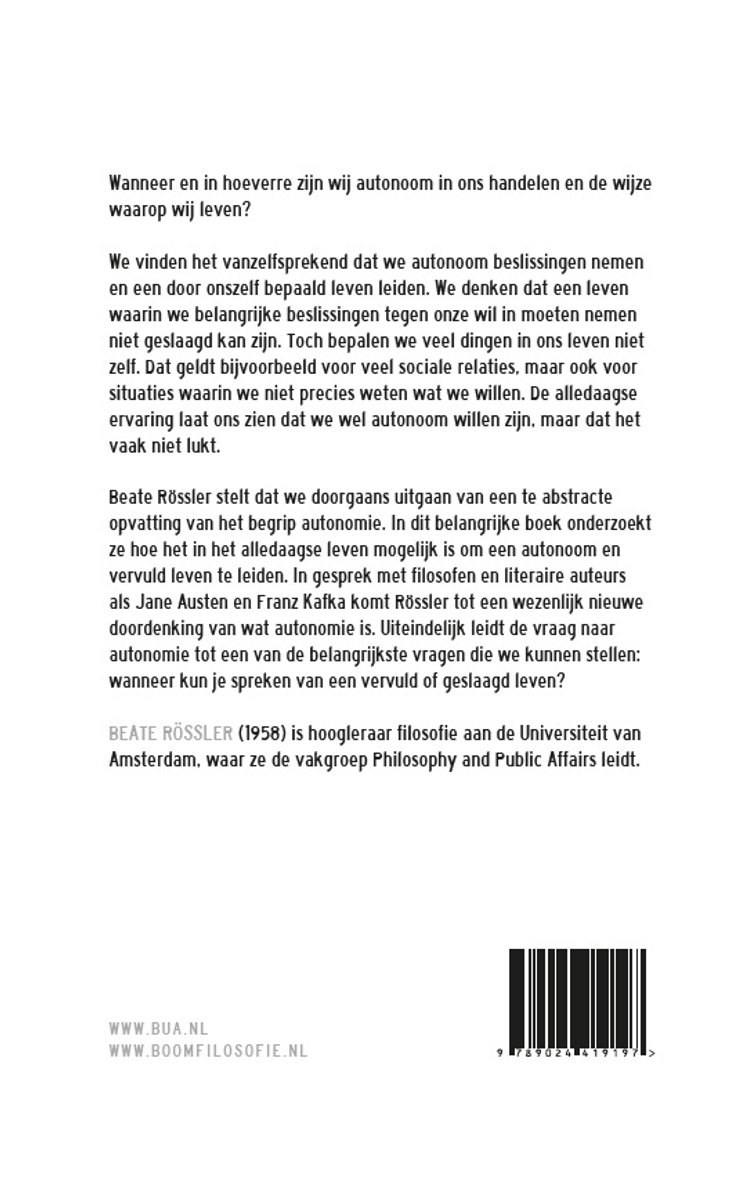 Autonomie - back cover