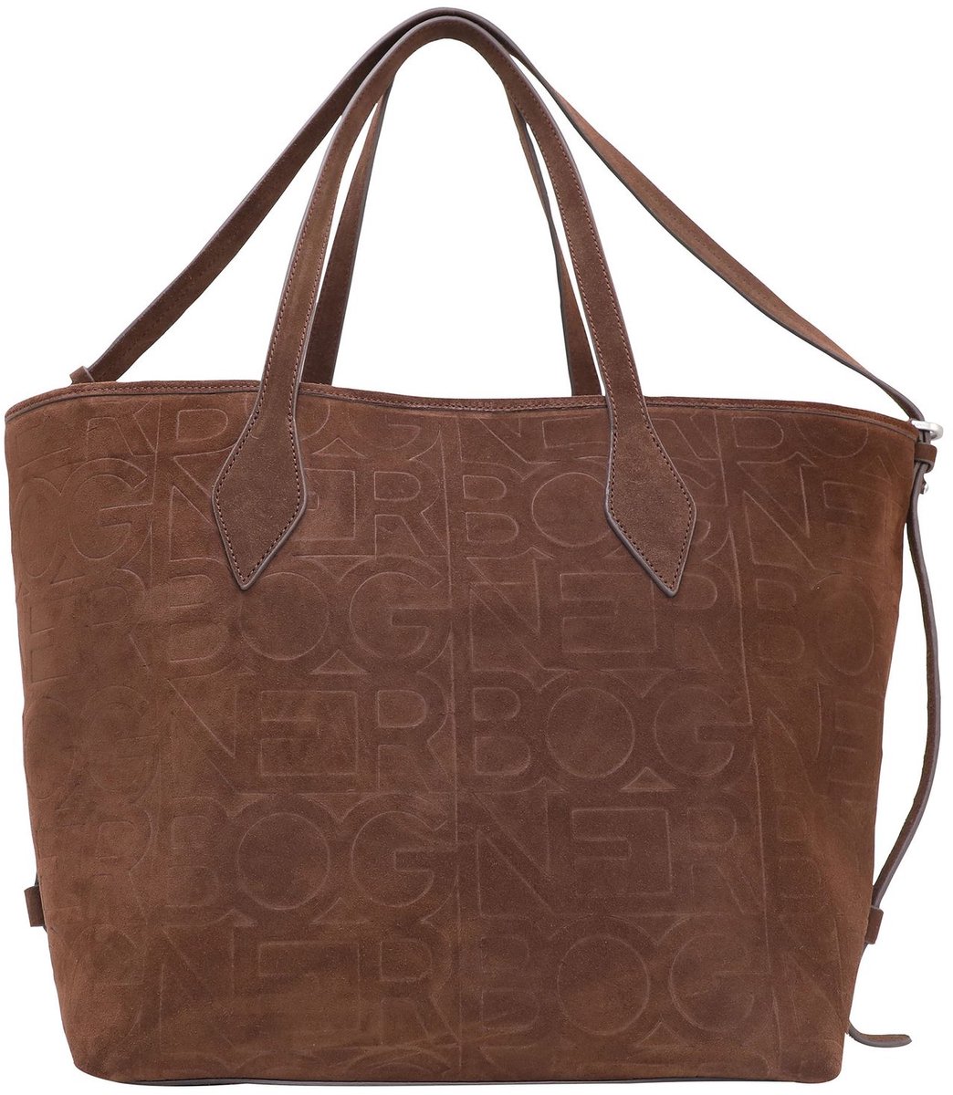 Bogner Schoudertas Tenna Velluto Jane Shopper Dark Brown Bruine