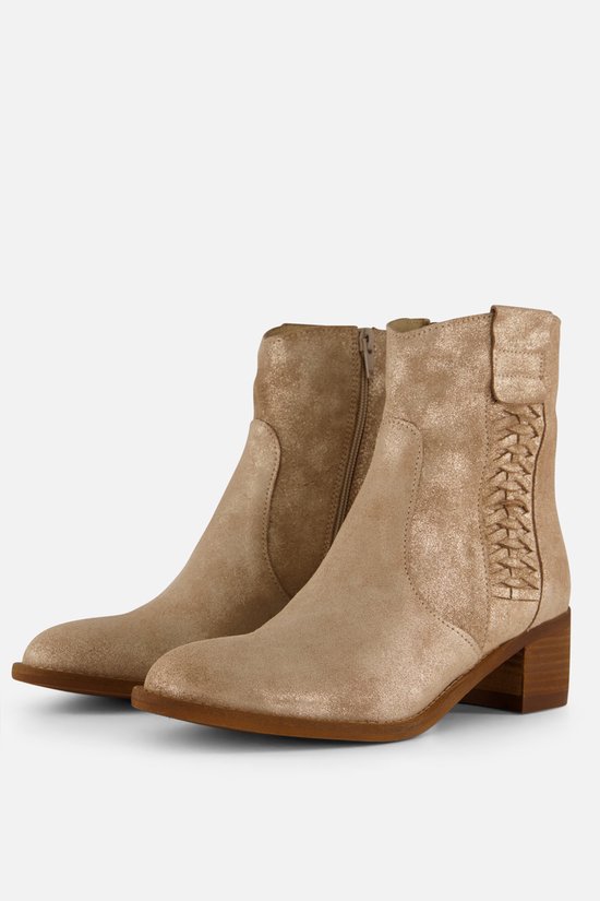 aqa shoes - A8745 - Laarsjes - Kleur: Wit/beige - Maat: 40