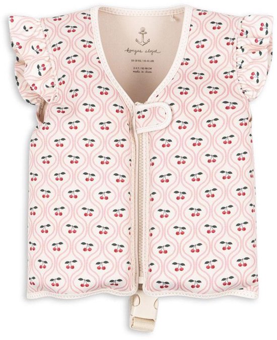 Konges Sløjd Avery Swim Vest/Zwemvest/Drijfvest - Cherry Pink Motif - 3-6 jaar