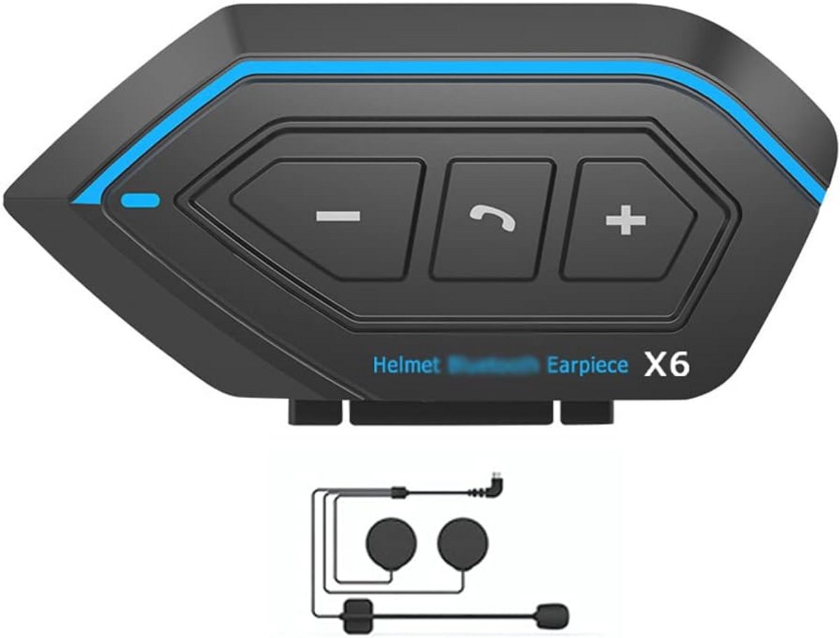 Motorhelm Bluetooth Hoofdtelefoon met Ruisonderdrukking - Handsfree Intercom, Waterdicht en Langdurig