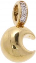 Verlinden Juwelier - Hanger - Geel gouden  met vijf diamanten - 14 karaat - 2,6 gr goud