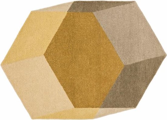 Puik - Iso Hexagon Vloerkleed 200 x 142 cm Hexagon Geel