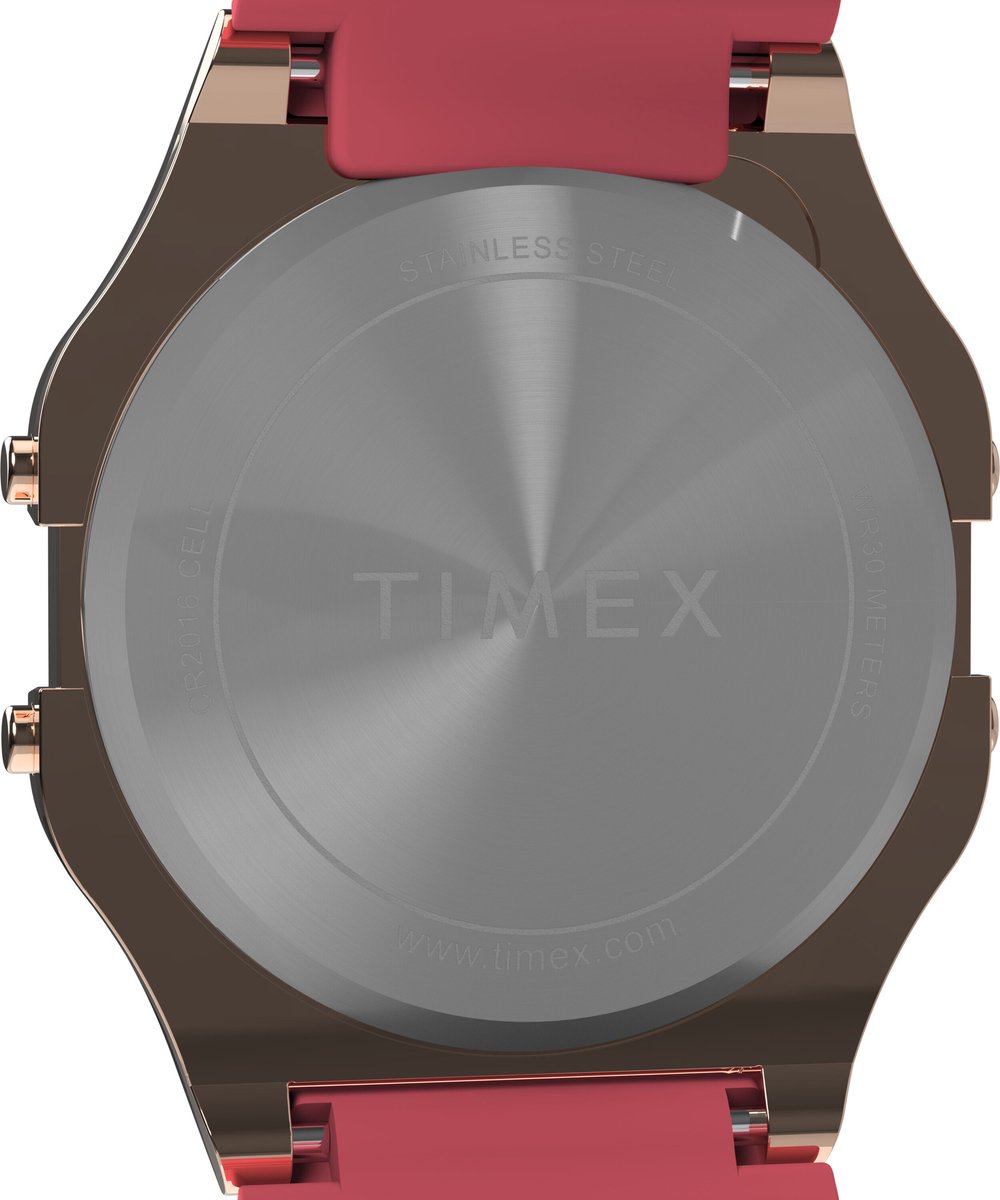 Timex T80 TW2W44000 Horloge - Kunststof - Roze - Ø 38 mm