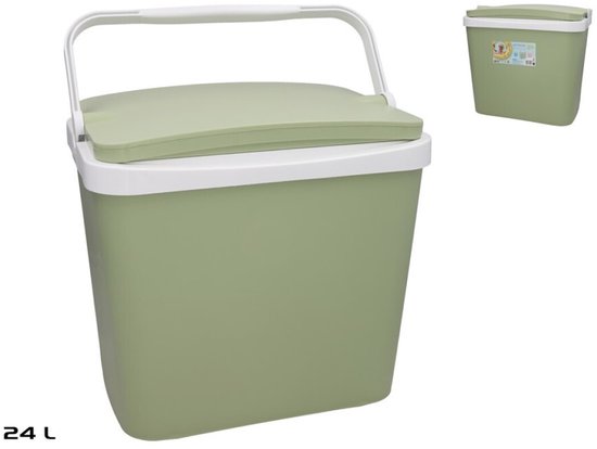 Sunnydays Beach Vibes Koelbox - 24 liter - kunststof - groen - 40 x 30 x 36 cm van Merkloos — afbeelding 3