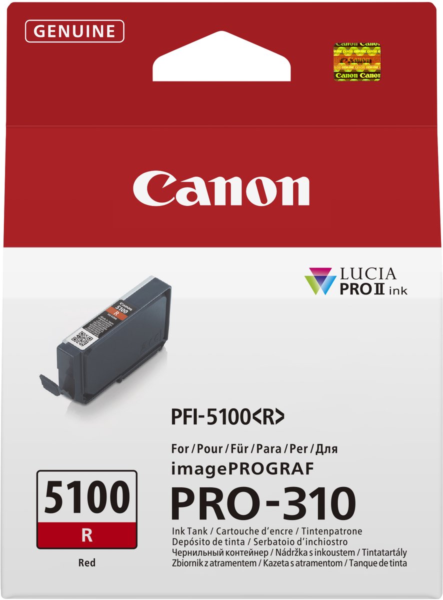 Canon Inktpatroon PFI-5100MBK inkt Rood voor ImagePrograf PRO-310