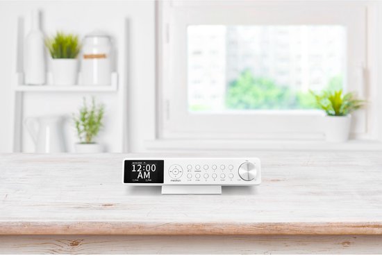 MEDION P66750 Radio de Cocina (Radio de Cocina Dab , Radio FM con PLL, Pantalla a Color TFT atenuable, Temporizador de cocción, Bluetooth, Tira led, Incl. Material de Montaje) Gris