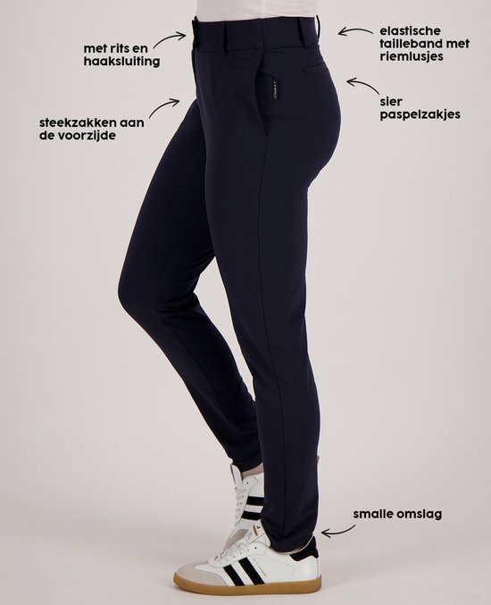 Je m'appelle Travelstof At Work Broek Chino Met stretch - Blauw - Maat L