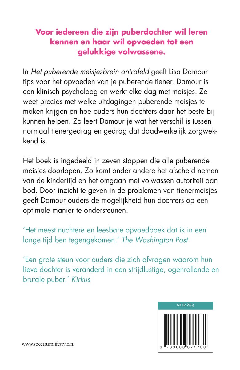 Het puberende meisjesbrein ontrafeld - back cover