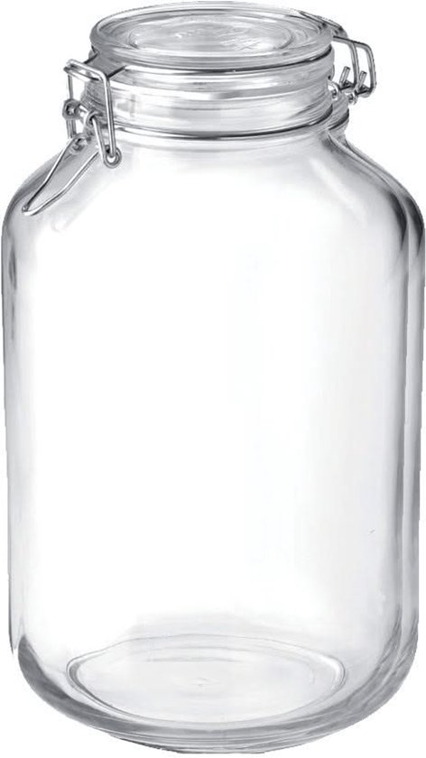 Bormioli Rocco Voorraad/weckpot - glas - transparant - 28 x 15 cm - 4 L