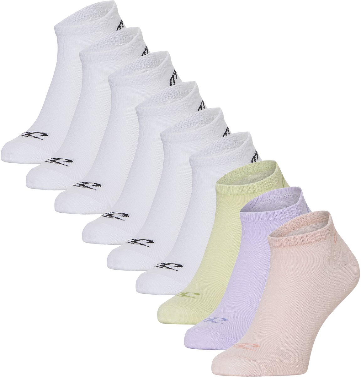 O’Neill Dames Sneakersokken 9-Pack /Blossom Thistle Reed Wit