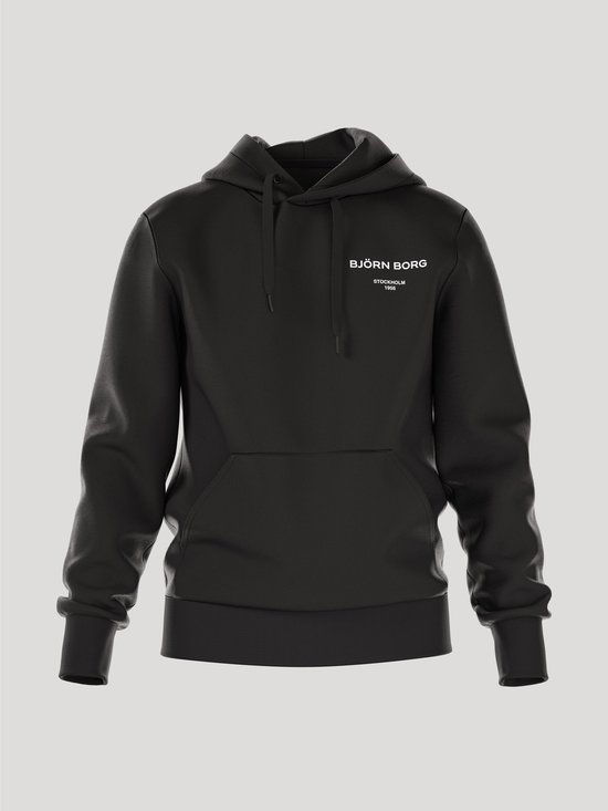 Sweat à capuche Björn Borg Essential 1 pour homme - Katoen - Zwart - Taille M