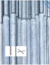 Flespaal - verzinkt staal - inclusief ankers 2500 mm