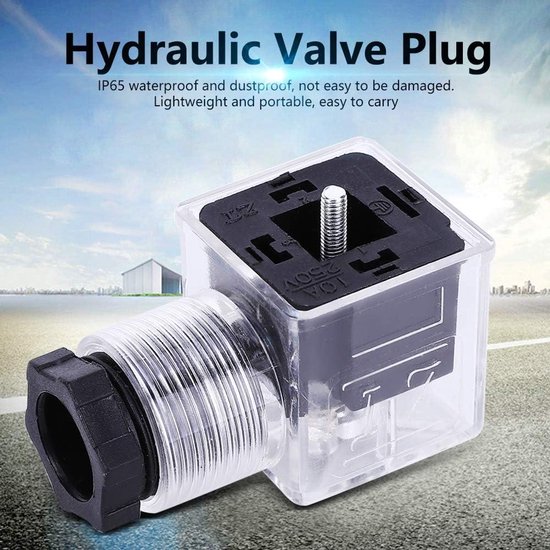 5 stks Solenoid Coil Plug Connector AC110-220V Transparante Lamp Hydraulische Coil Valve Plug
