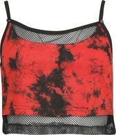 Heartless - Danica Tie Dye Crop top - M - Zwart/Rood