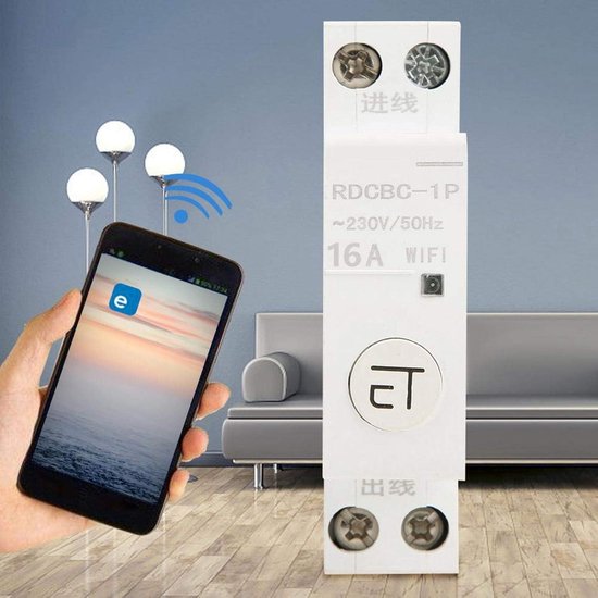 TUYA Wifi-stroomonderbreker met timer voor Smart Home, wifi-schakelaar van TUYA app, smart meter, 1P, DIN-rail 32A, timer, real-time weergave van verschillende stroomgegevens TUYA Wifi-stroomonderbreker met timer voor Smart Home, wifi-schakelaar van TUYA app, smart meter, 1P, DIN-rail 32A, timer, real-time weergave van verschillende stroomgegevens
