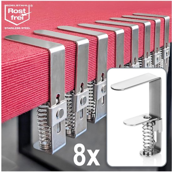 Outdoor Tafelkleed Clips Grote Tafelafdekking Klemmen Voor 2 Inch Dikke Tafels Flexibele Roestvrij Staal Picknick Tafel Doek Clips Houders 12 Stuks
