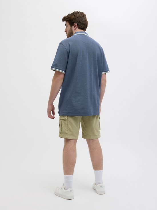JACK&JONES PLUS JJEPAULOS POLO SS NOOS PLS Heren Poloshirt - Oceanview Play